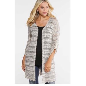 CATO Open Stitch Cardigan Sweater Size 22/24 NWT